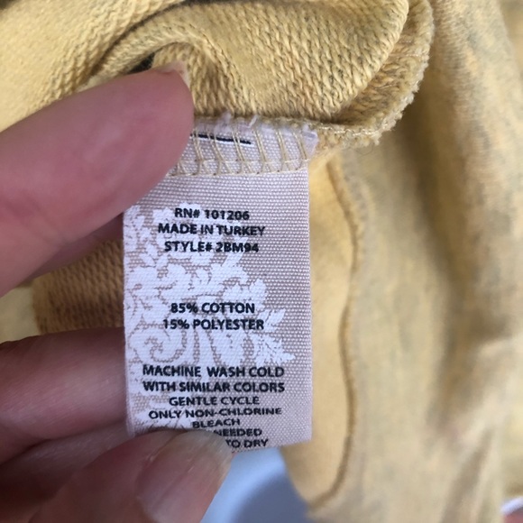 Soft Surroundings yellow long sleeve hoodie size S - Picture 7 of 11